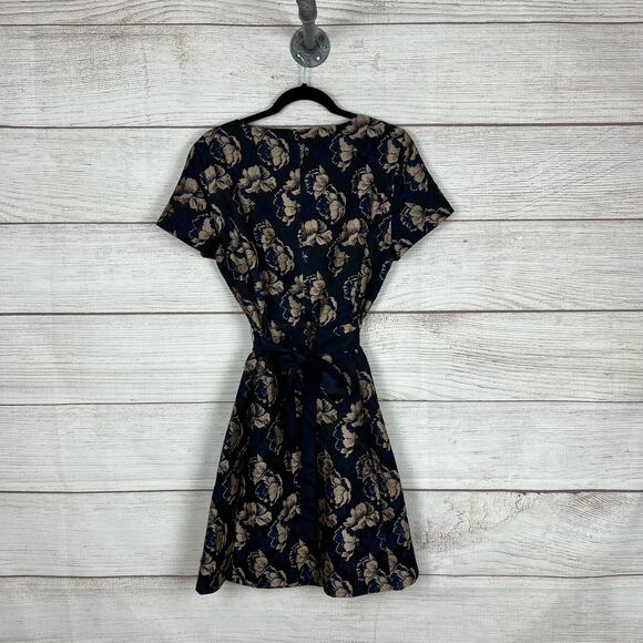 Brooks Brothers Navy and Beige Floral Dress - Picture 11 of 11